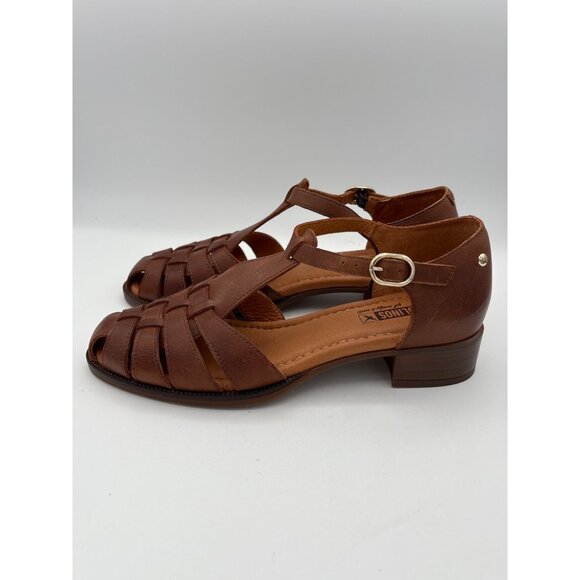 Women’s Pikolinos Size 7 1/2 Brown Heeled Sandals - Picture 3 of 5